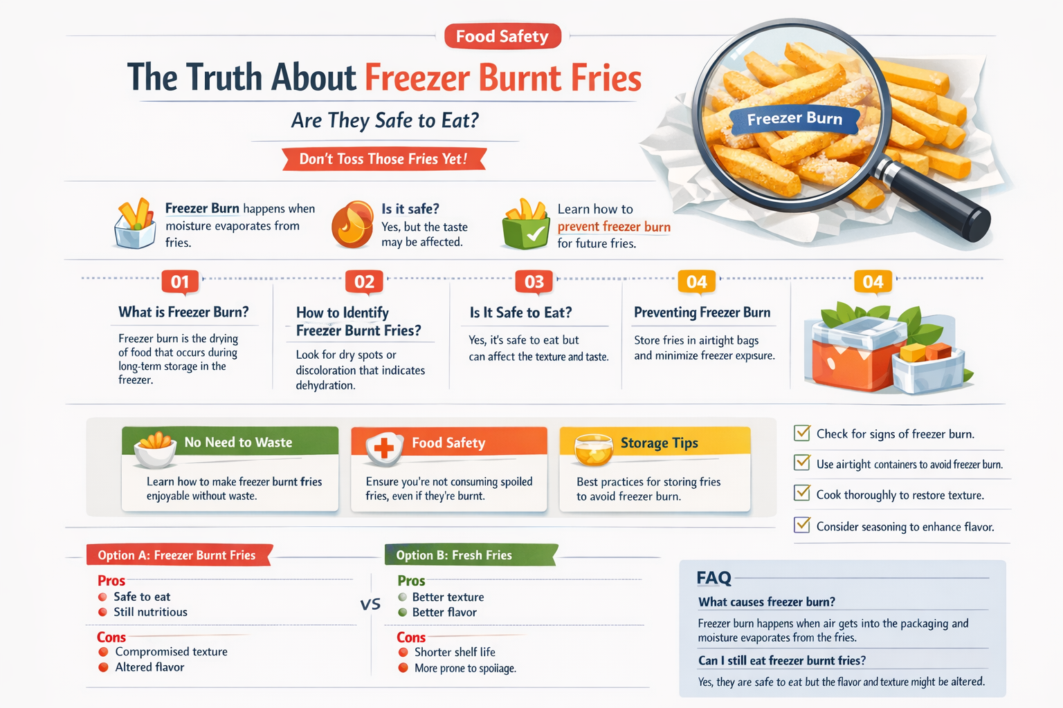 can freezer burnt fries make you sick