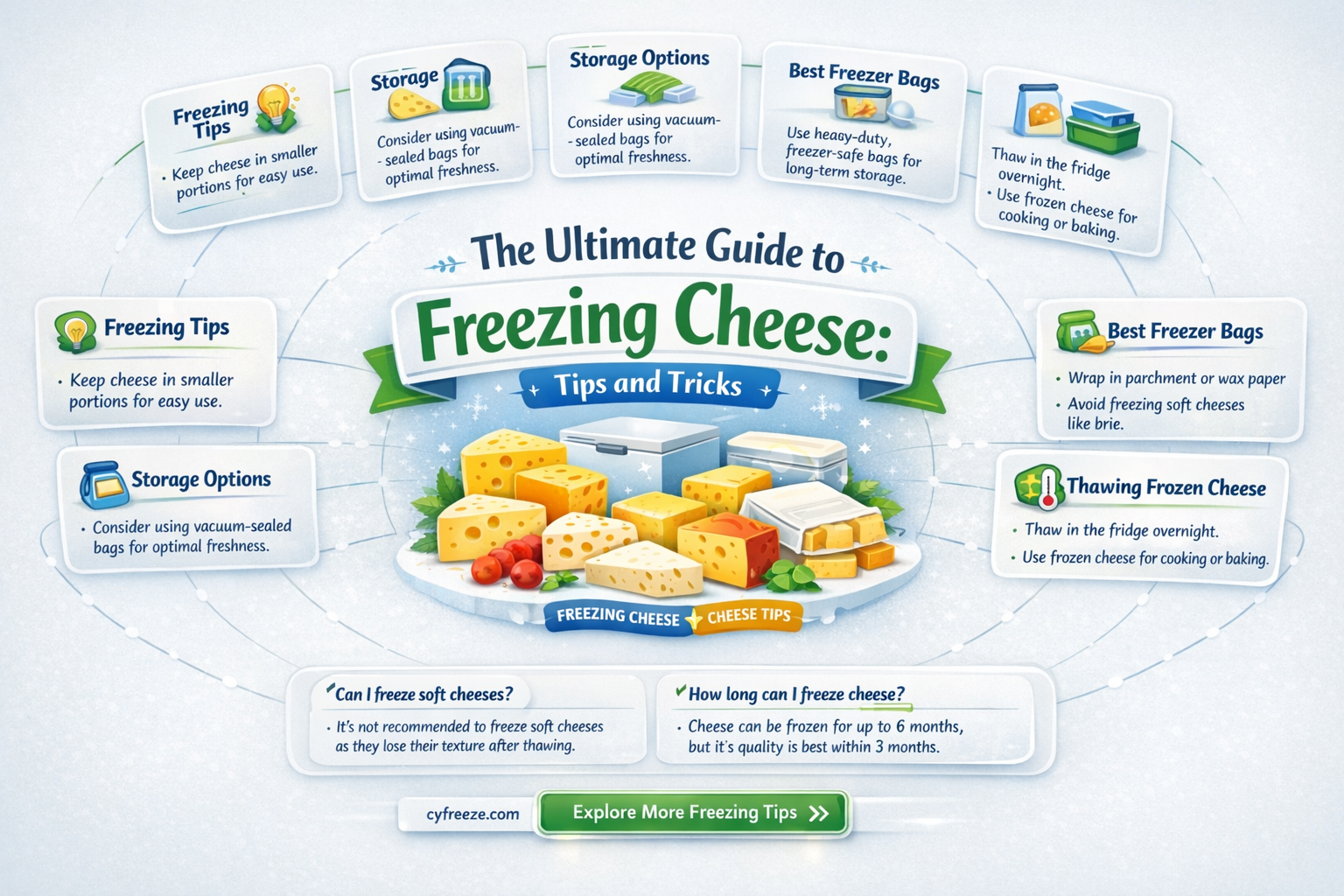 can i put cheese in the freezer