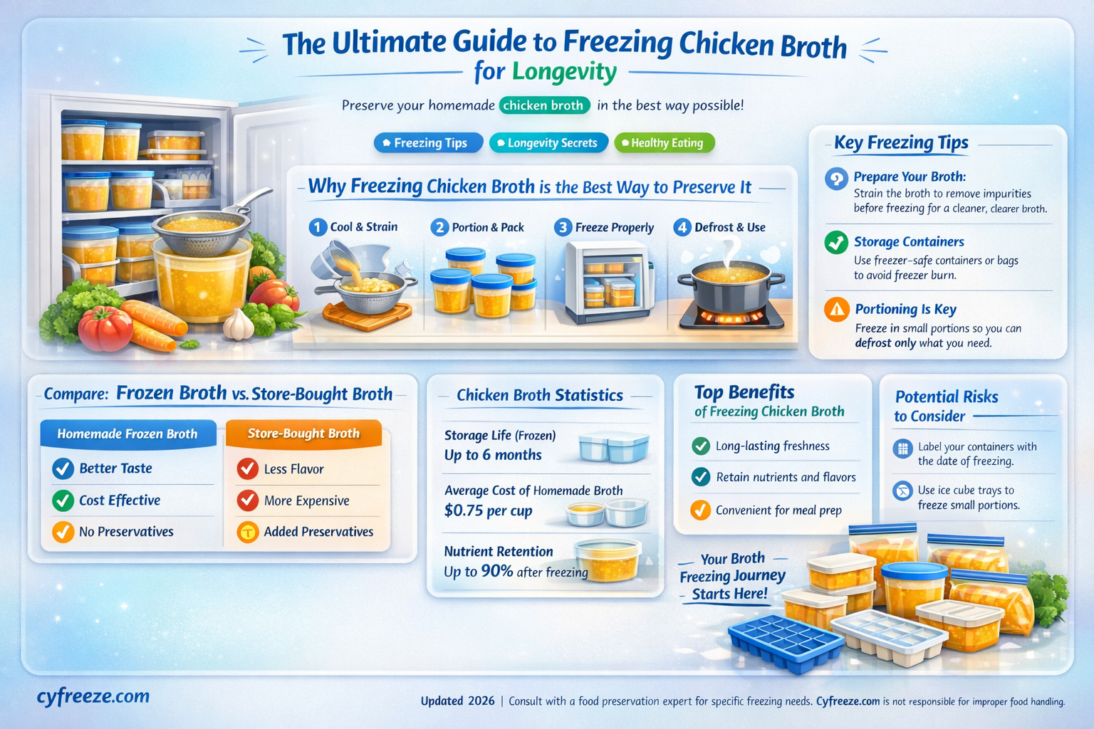 can freeze chicken broth