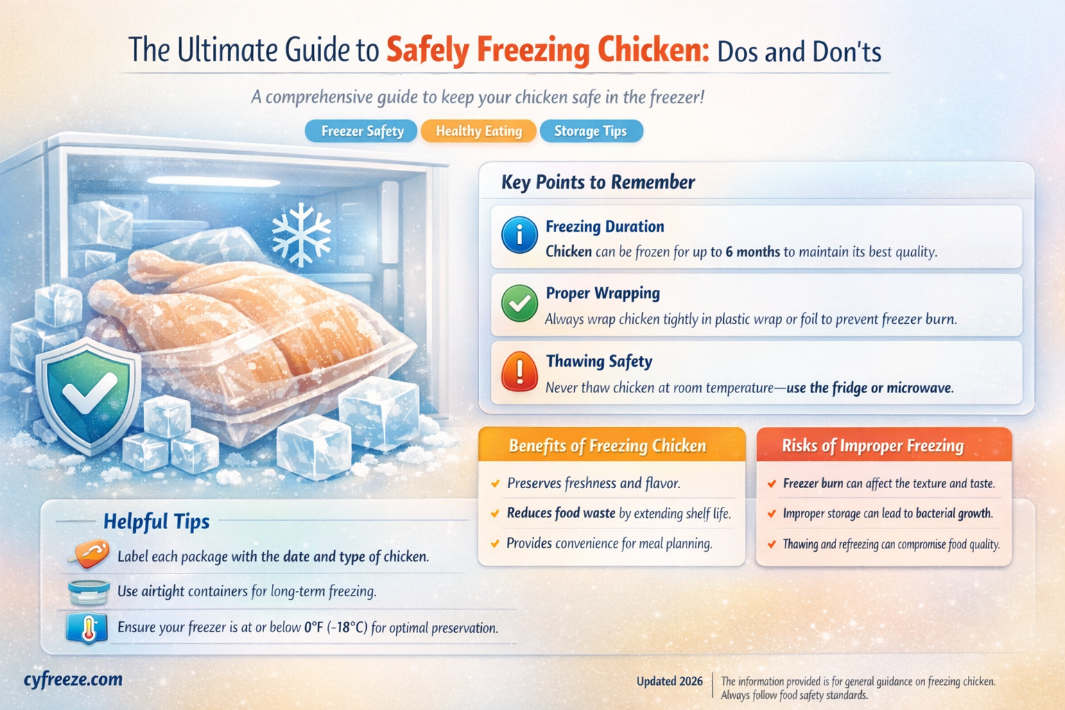 are you allowed to freeze chicken