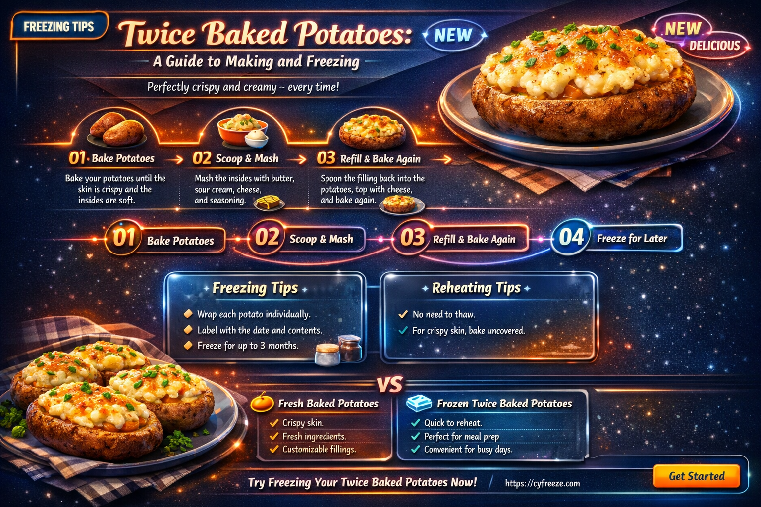 can i make and freeze twice baked potatoes