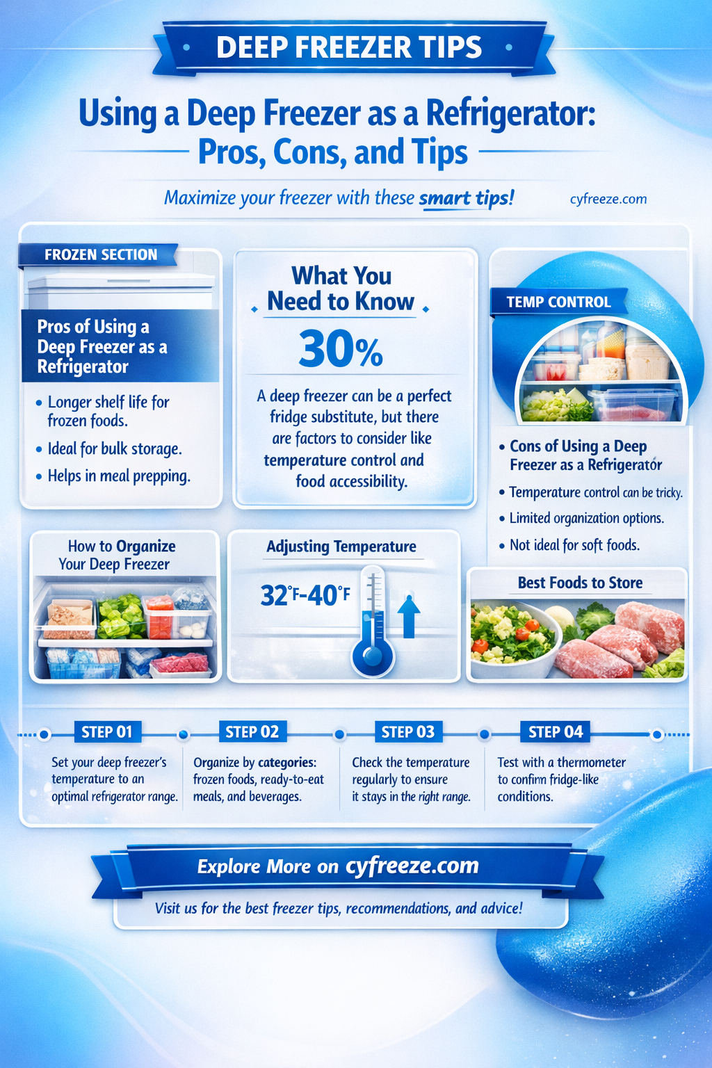 can i use a deep freezer as a refrigerator