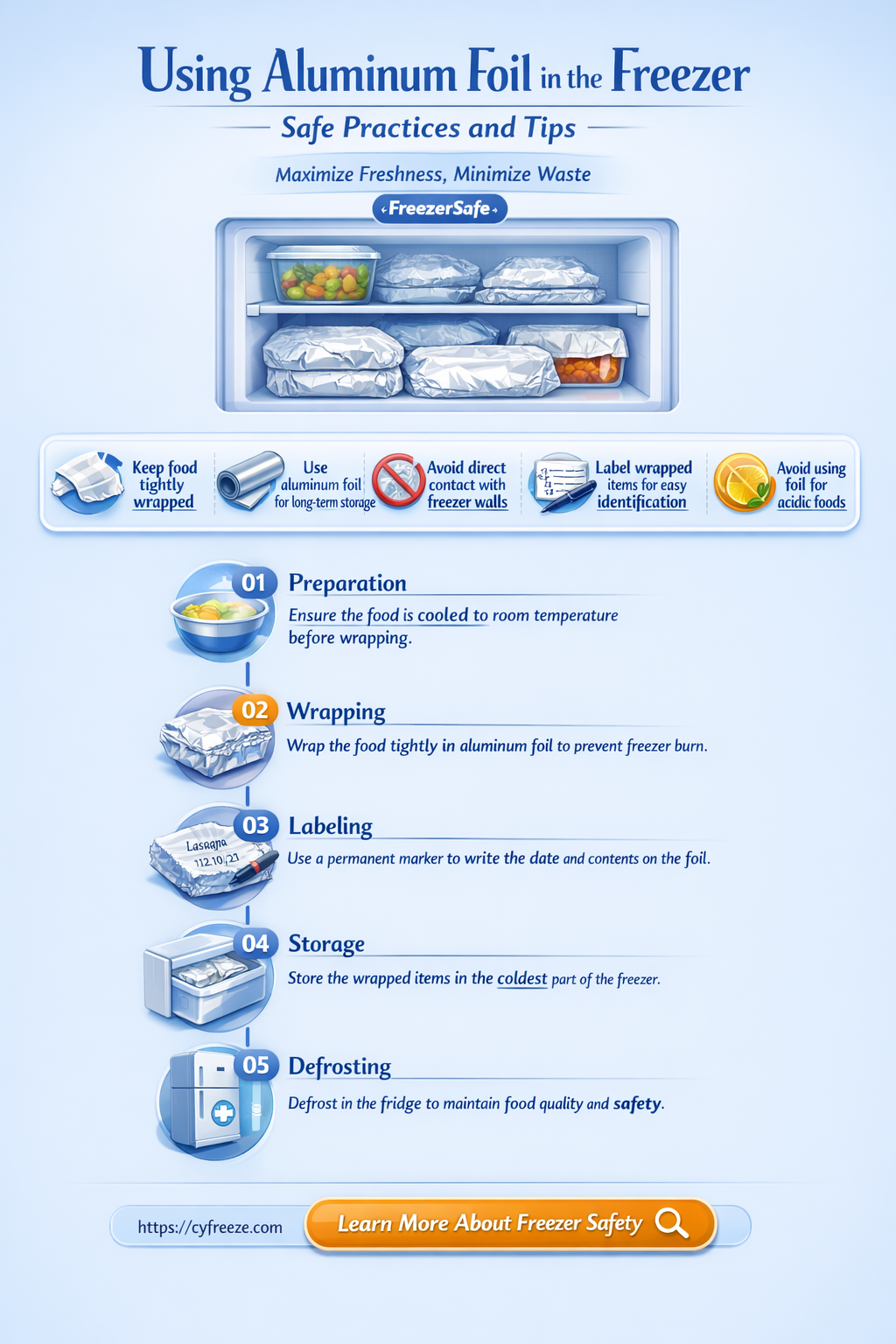 can i use aluminum foil in the freezer