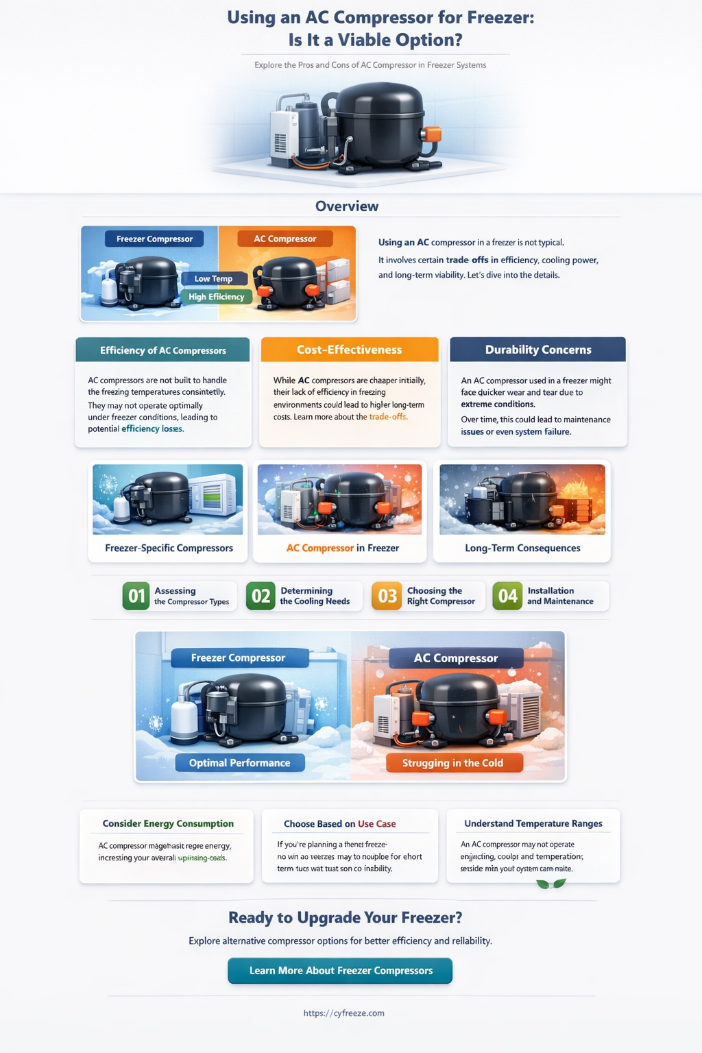can i use ac compressor for freezer