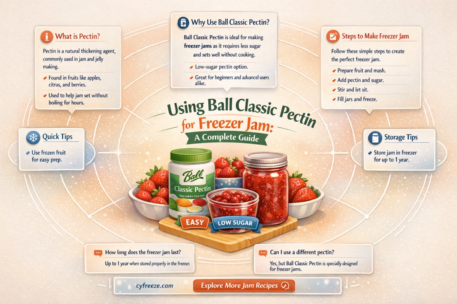 can i use ball classic pectin for freezer jam