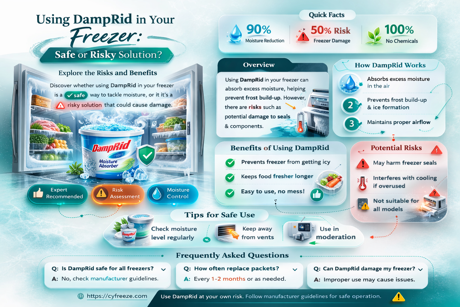 can i use damprid in a freezer
