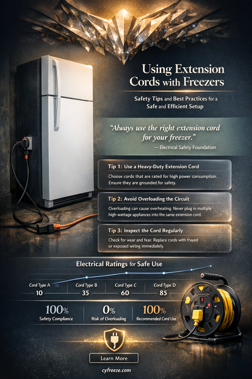can i use an extension code on my freezer
