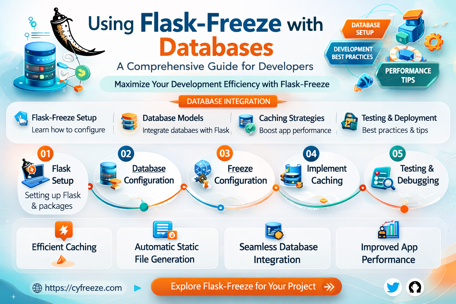 can i use flask freeze with a database