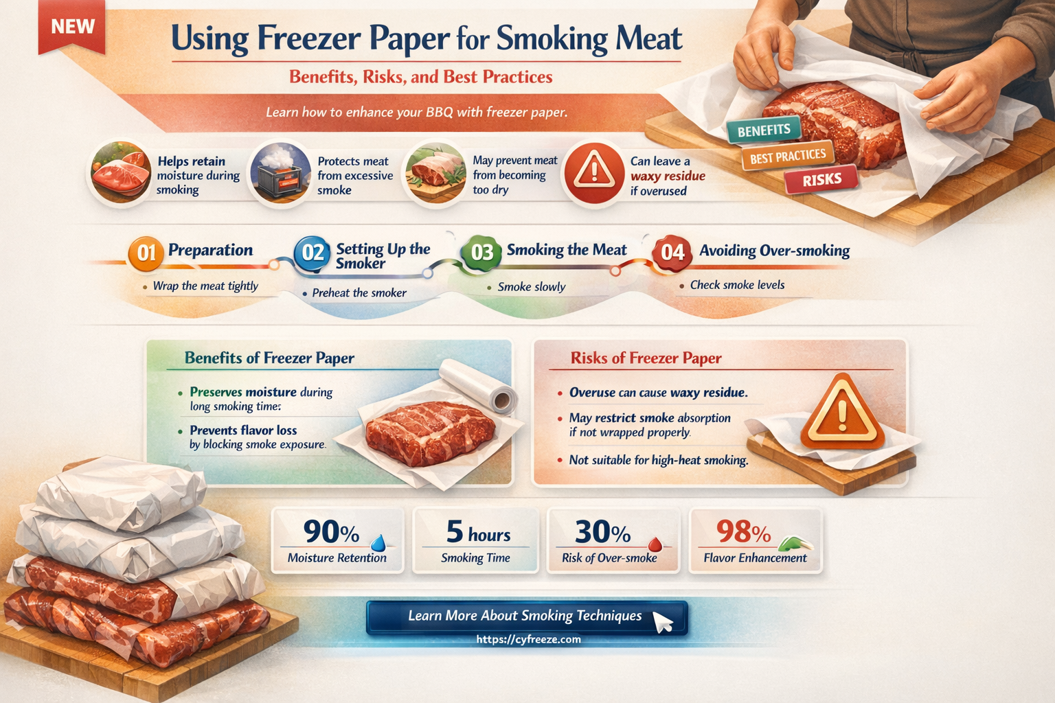 can i use freezer paper for smoking meat