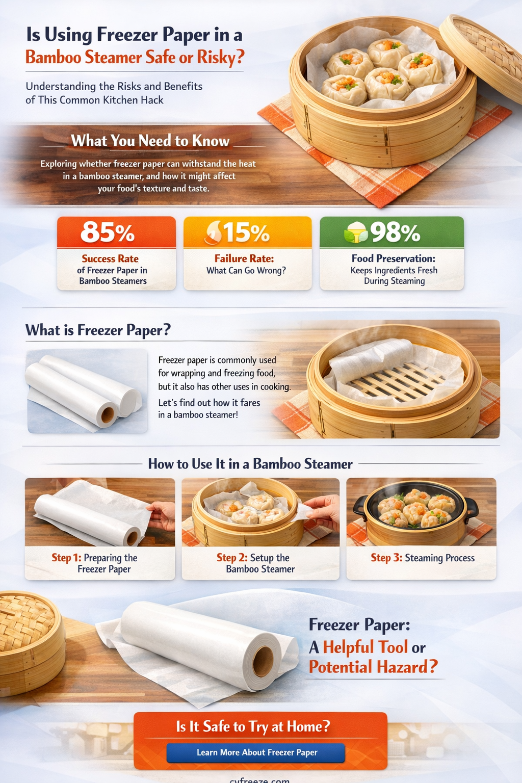 can i use freezer paper in my bamboo steamer