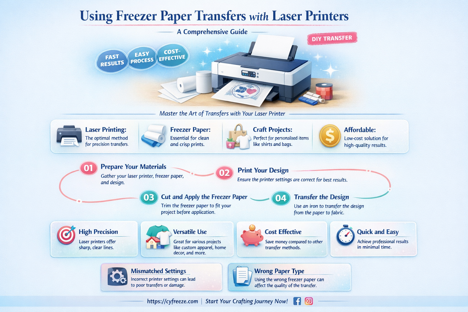 can i use freezer paper transfer with laser printer