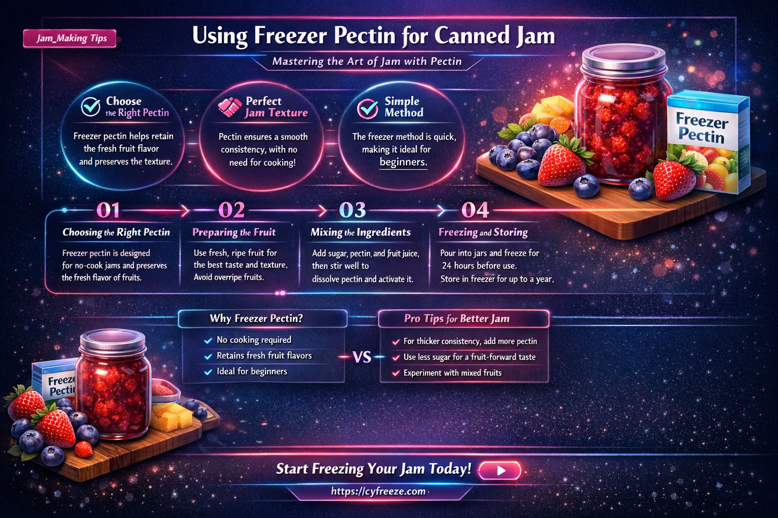 can freezer pectin be used in canned jam