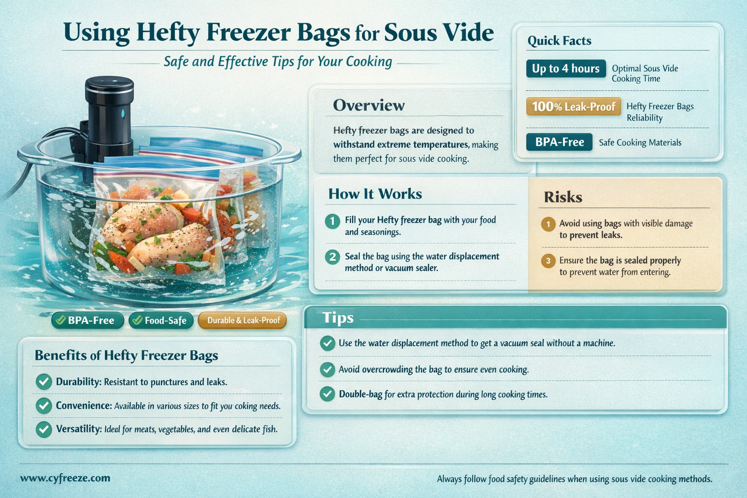 can i use hefty freezer bags for sous vide