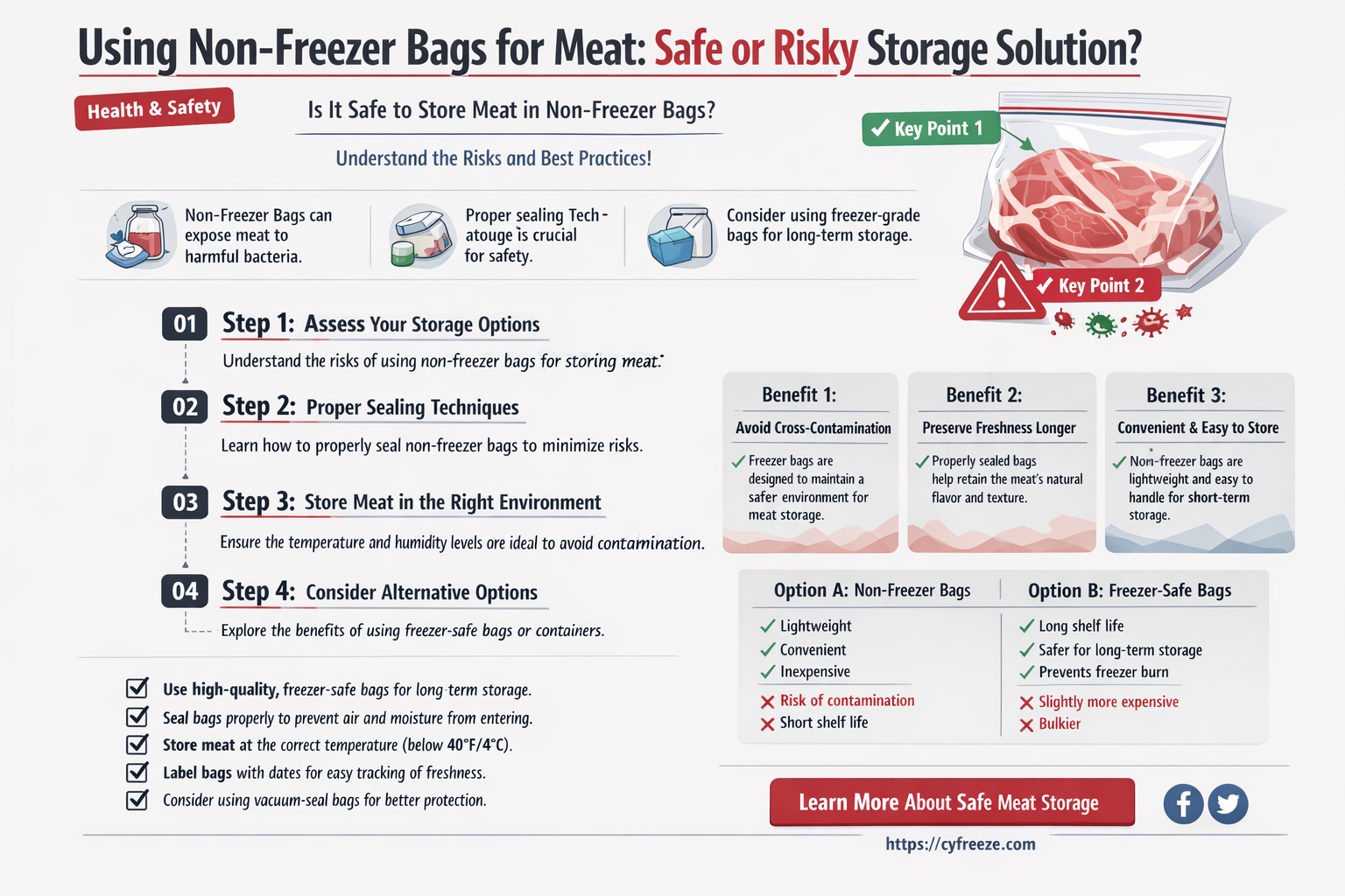 can i use non freezer bags for meat