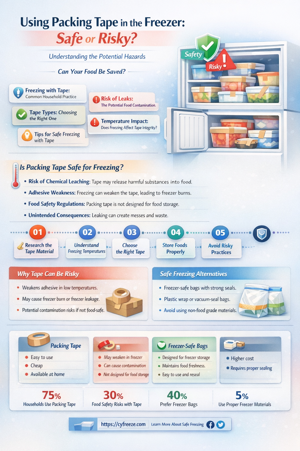 can i use packing tape in the freezer