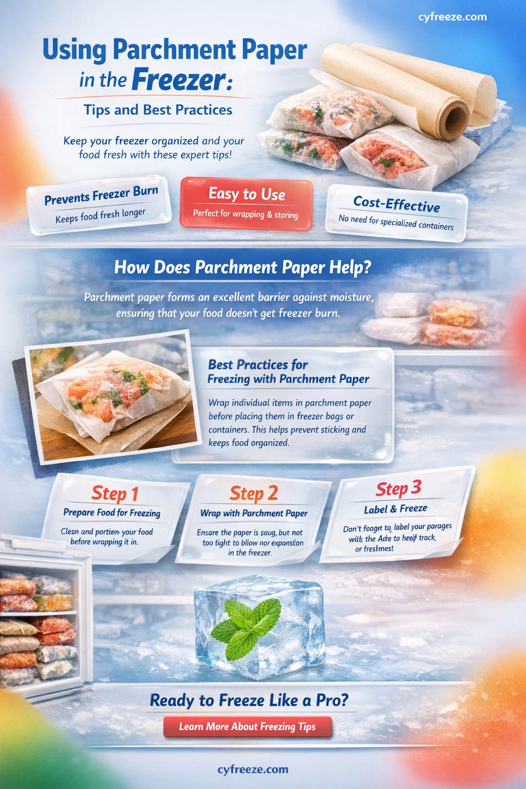 can parchment p aper be used in freezer