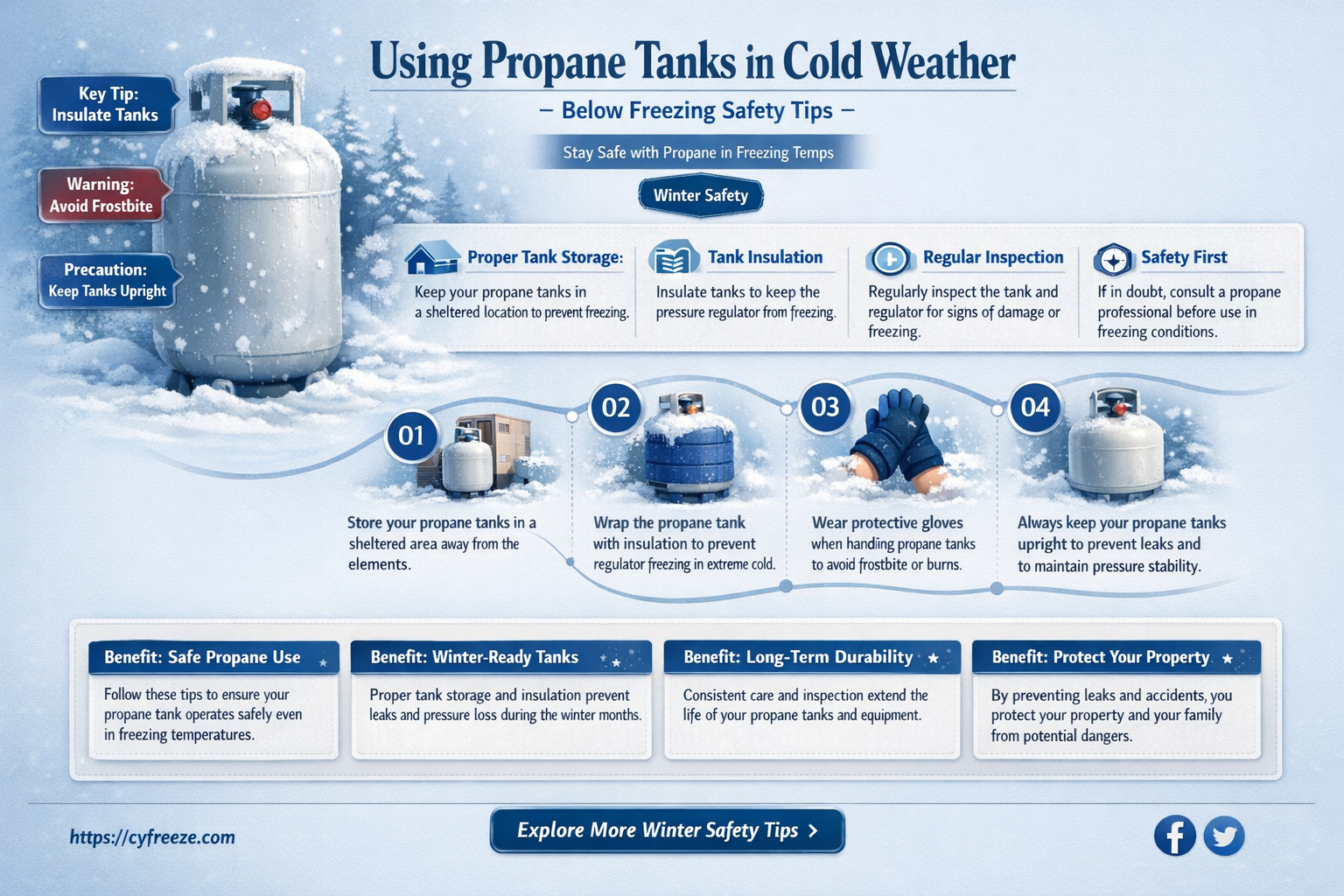 can i use a propane tank below freezing