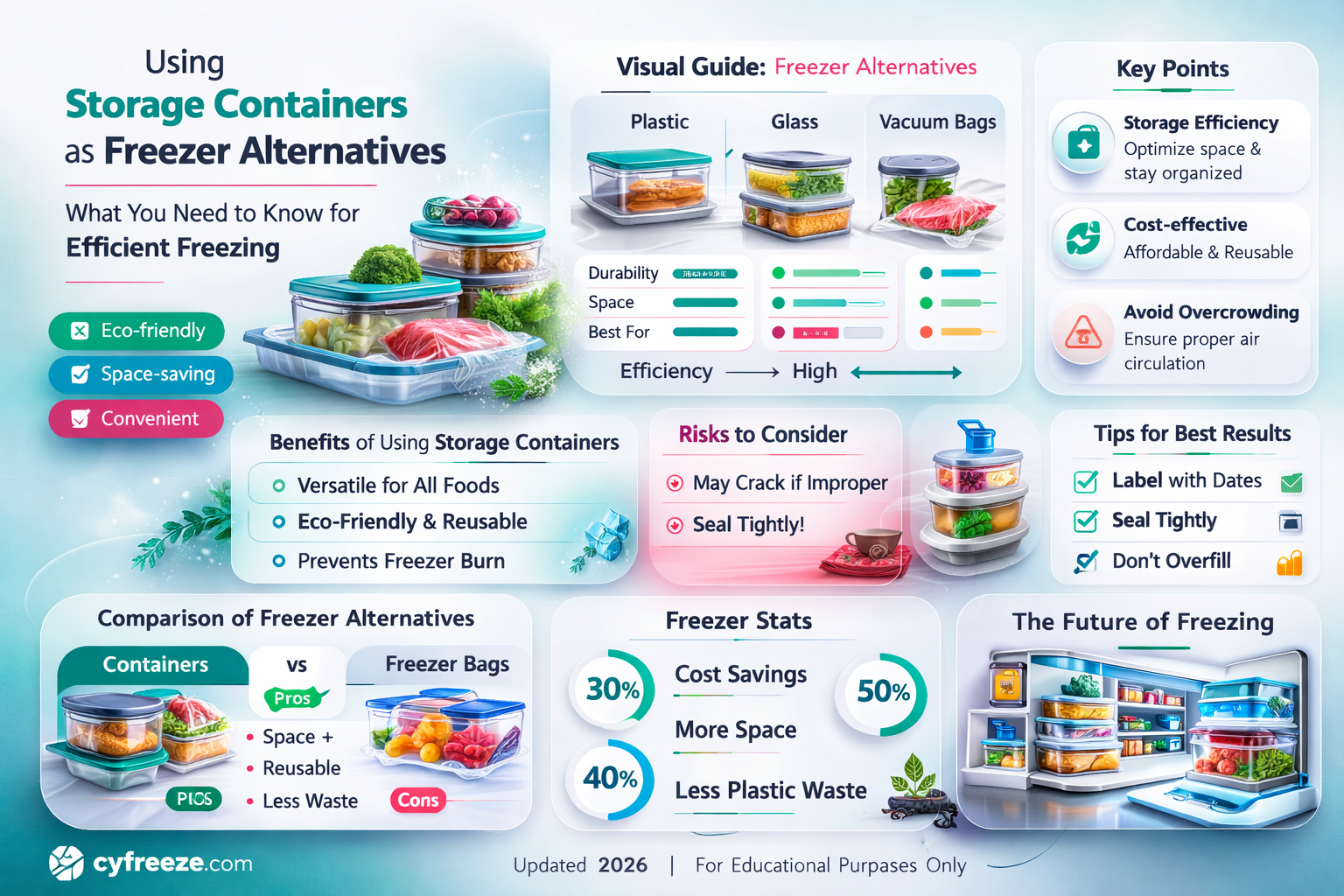 can i use a storage container as a freezer container