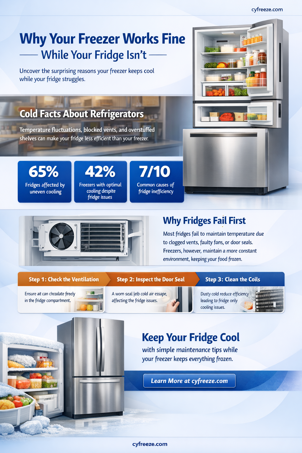 can a freezer work but not the fridge