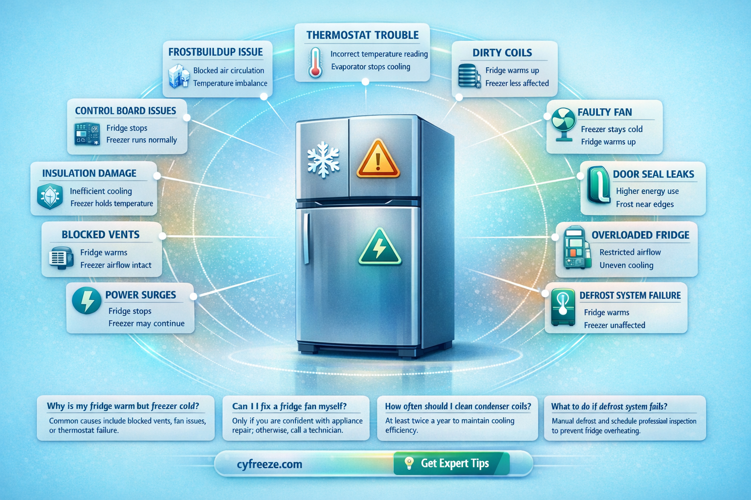 can a fridge stop working but freezer still works