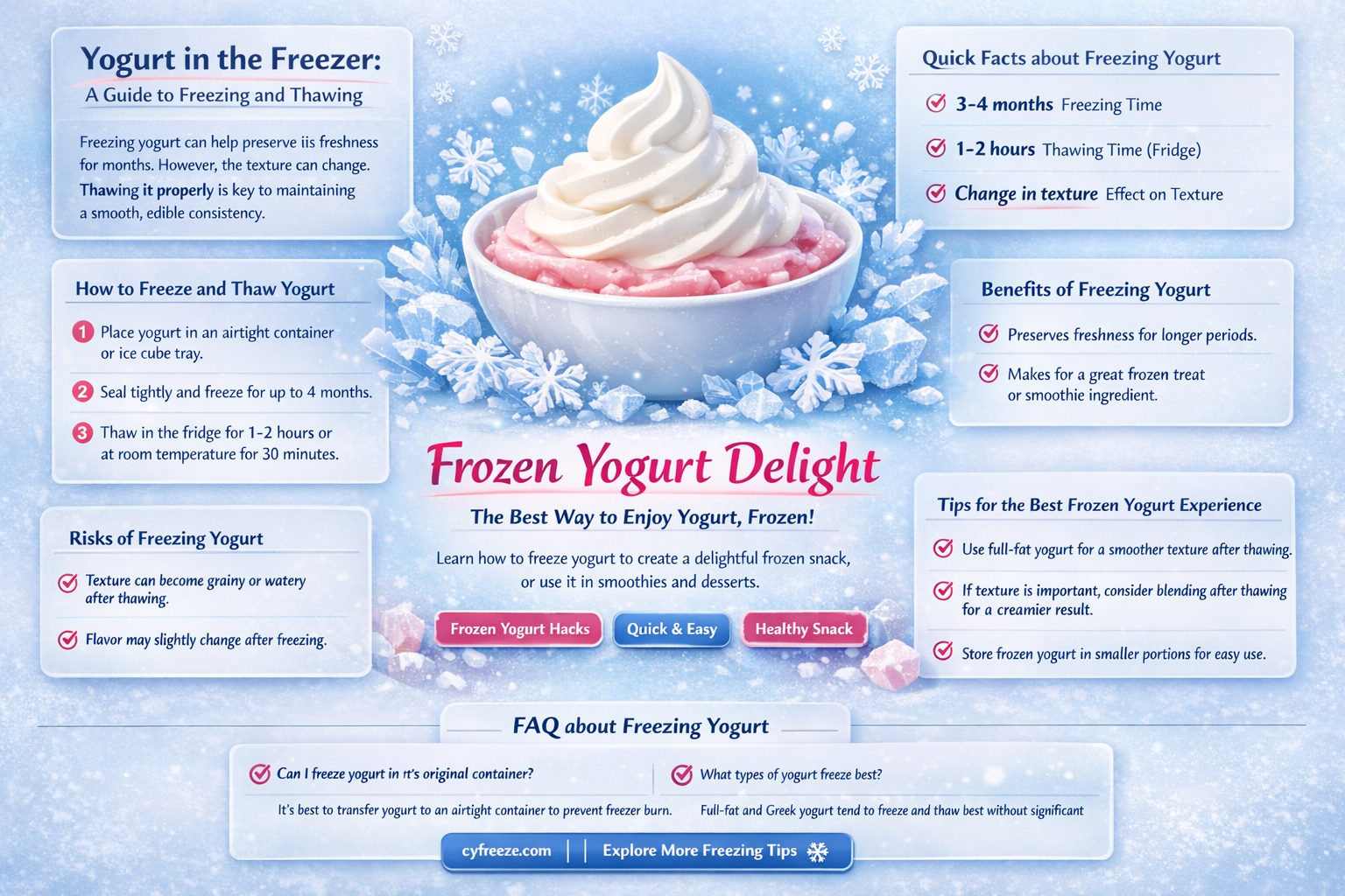 can i put yogurt in the freezer