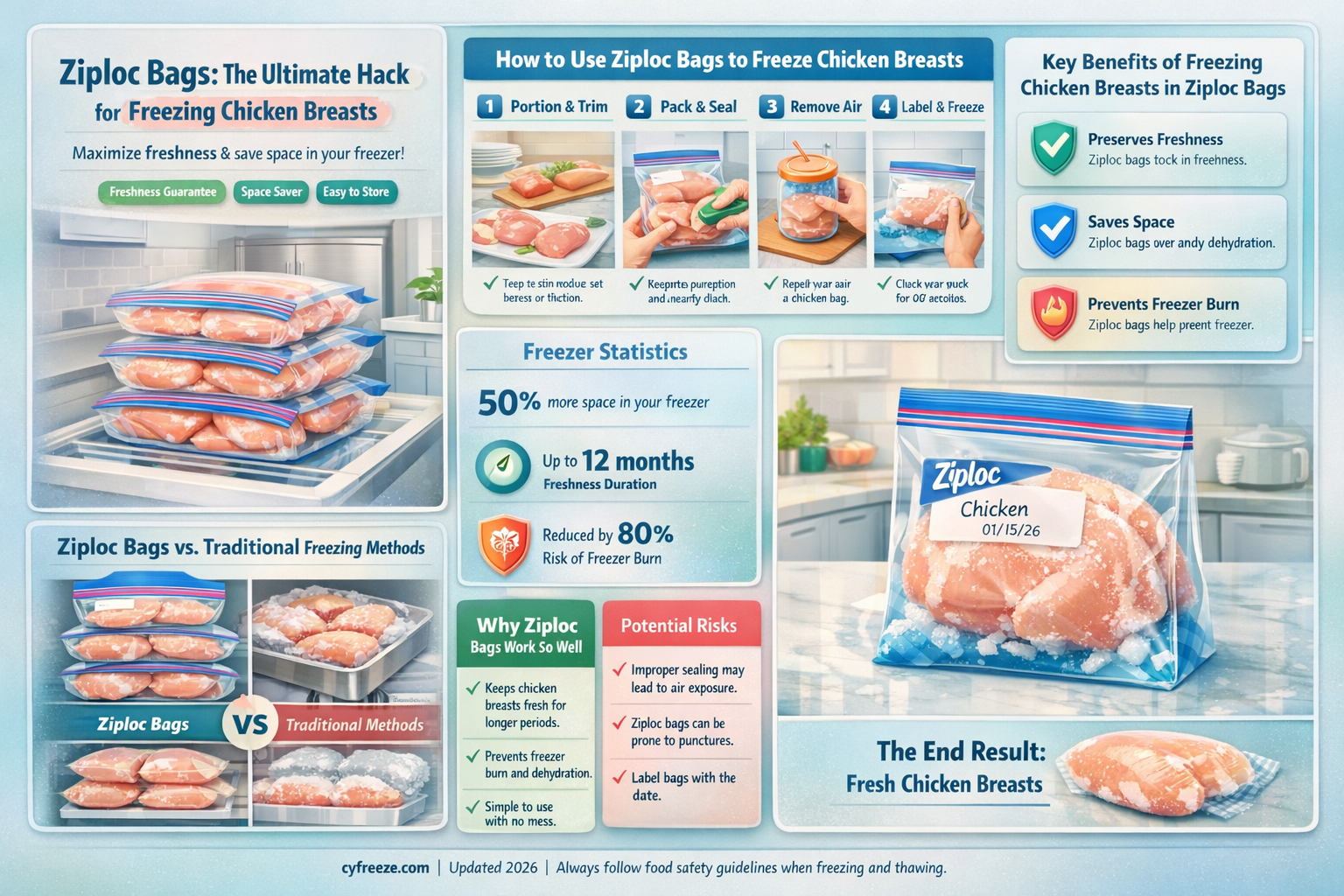 can i freeze chicken breast in ziploc bag