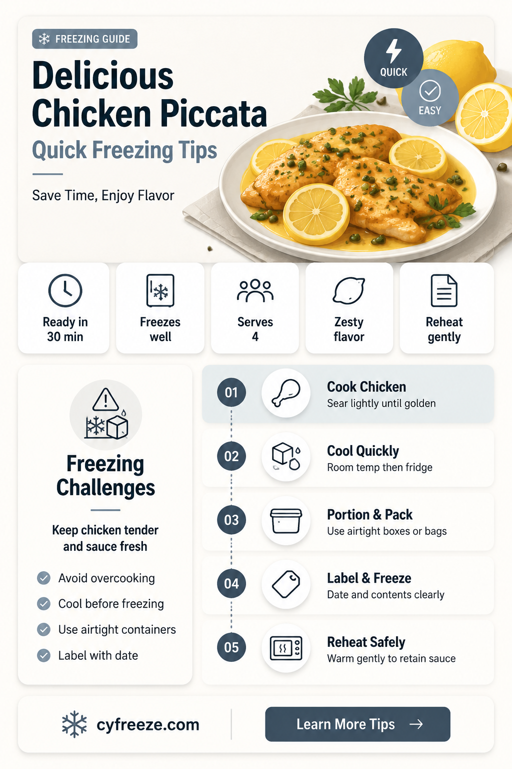 can you freeze chicken piccata