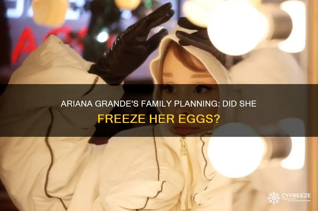 did ariana freeze her eggs