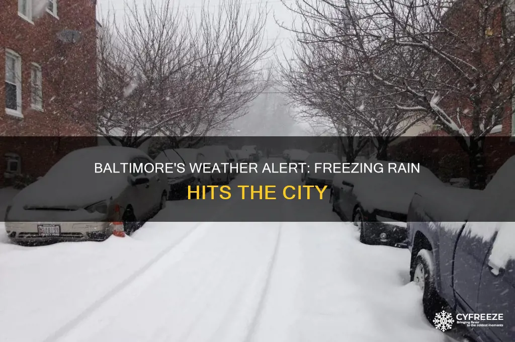 did baltimore get freezing rain