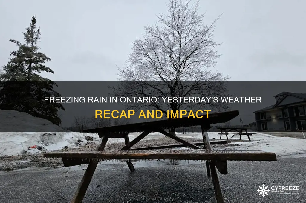 did ontario get freezing rain yesterday