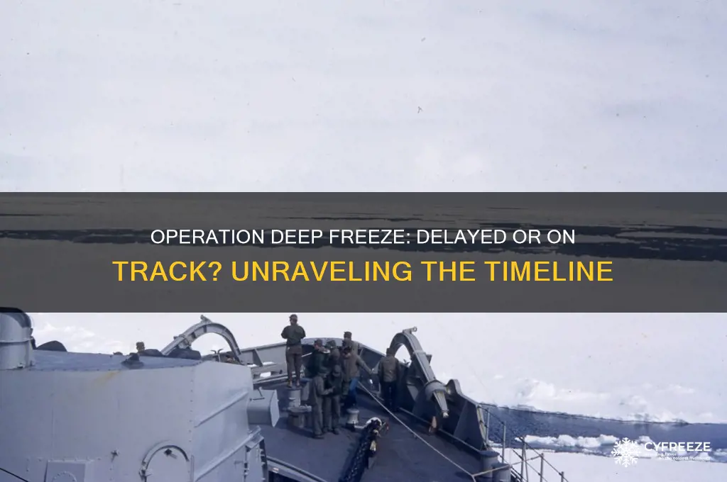 did operation deep freeze get delayed