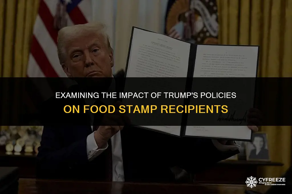 did trump put a freeze on food stamps