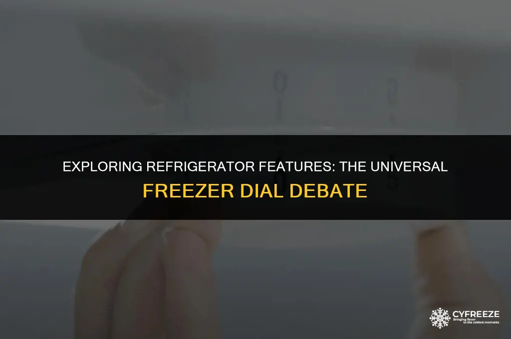 do all fridges have a freezer dial
