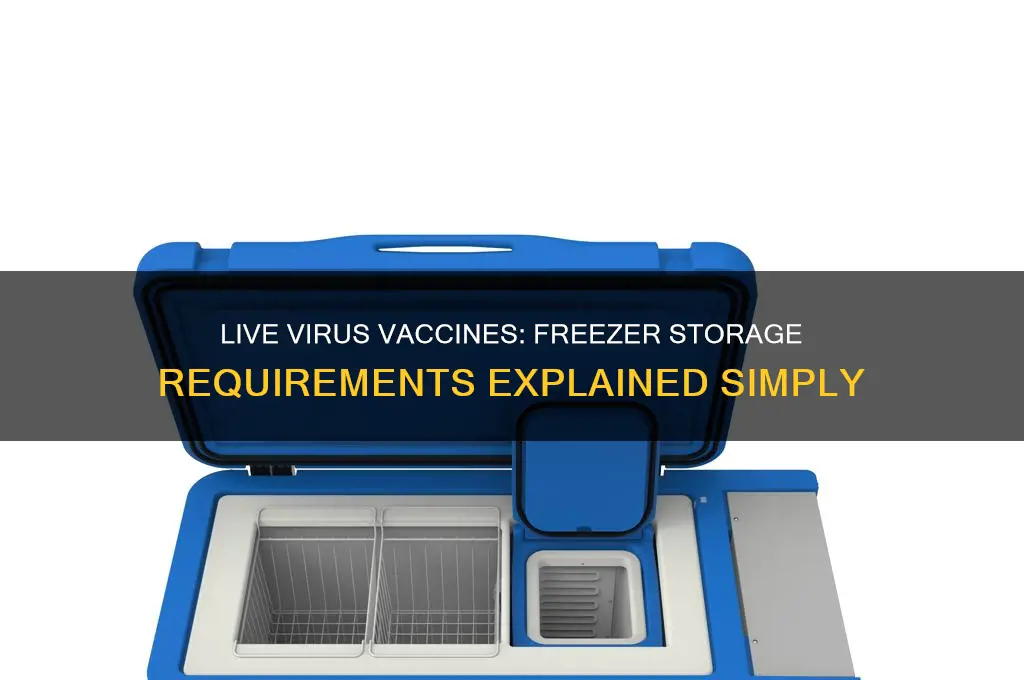 do all live virus vaccines get stored in the freezer