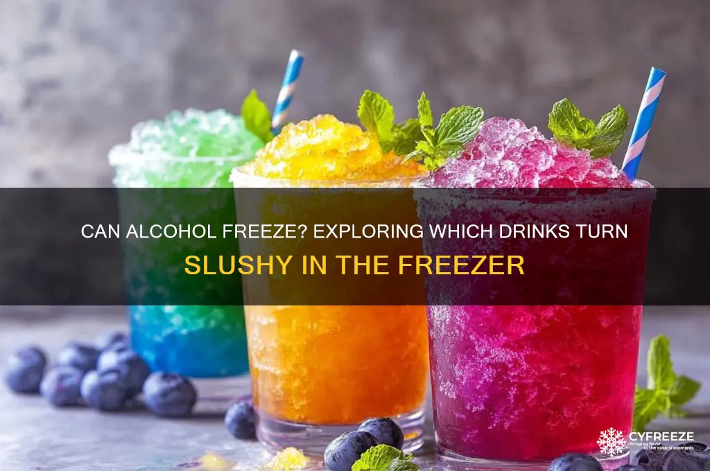 do any alcohols get slushy in the freezer