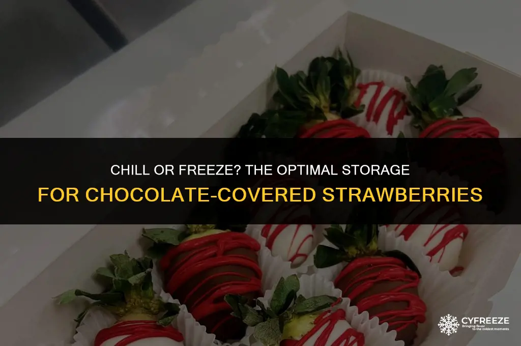 do chocolate covered strawberries go in the fridge or freezer