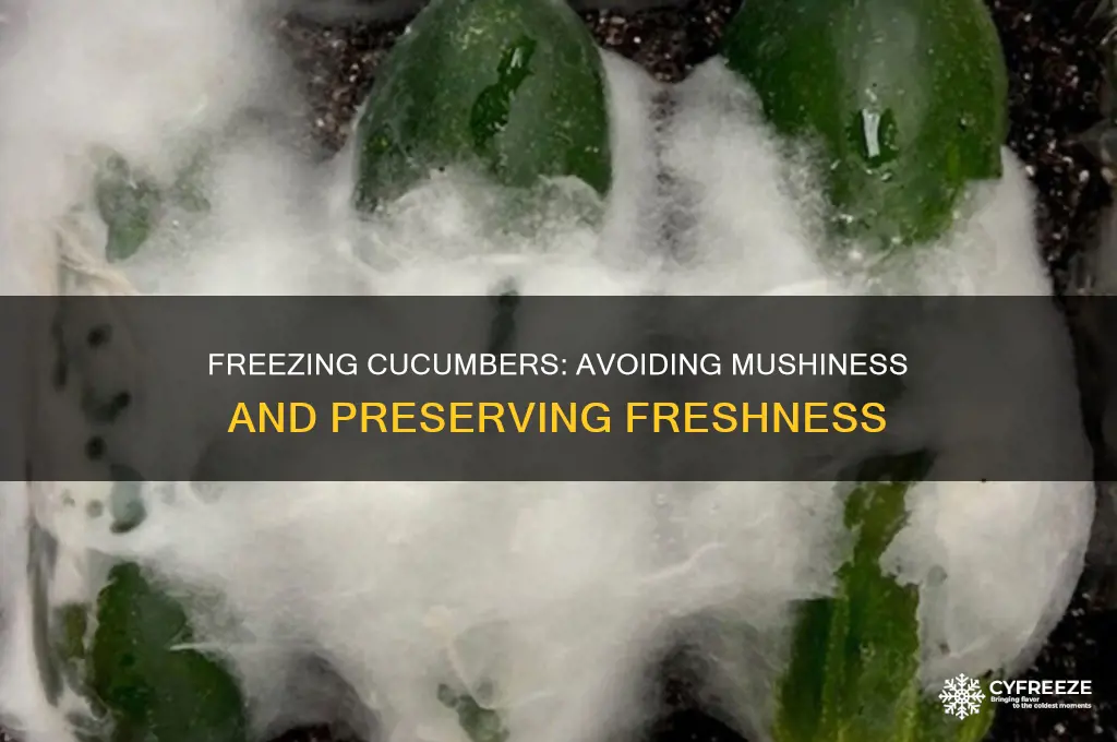 do cucumbers get mushy if you freeze them