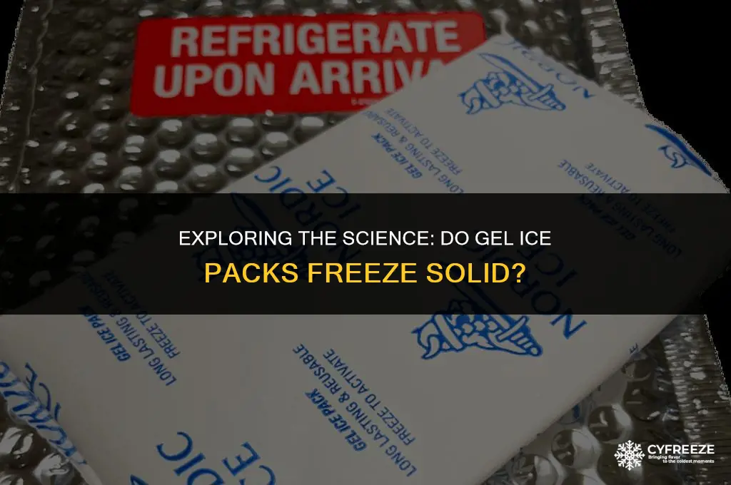 do gel ice packs freeze solid