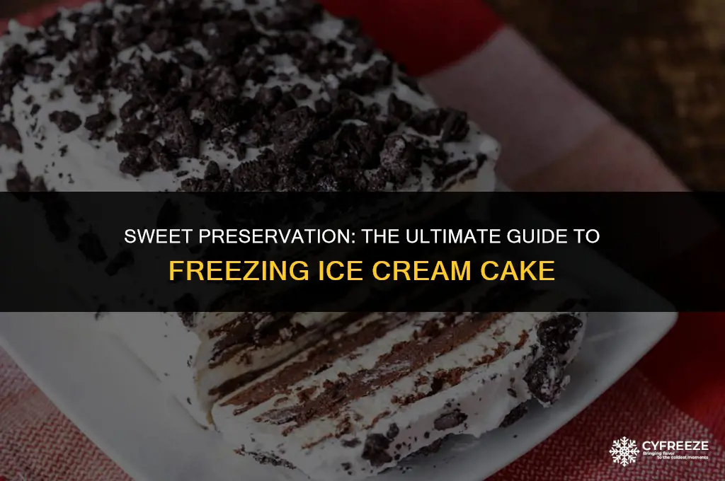 do i cover my ice cream cake in the freezer