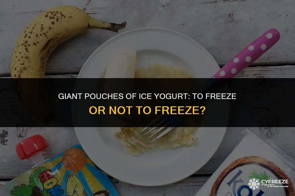 do i freeze giant pouches of ice yogurt
