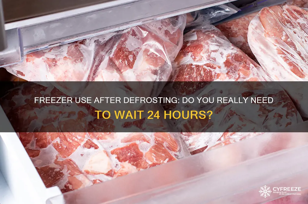 do i have to wait 24 hours to use freezer