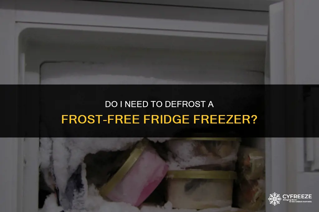 do i need to defrost a frost free fridge freezer