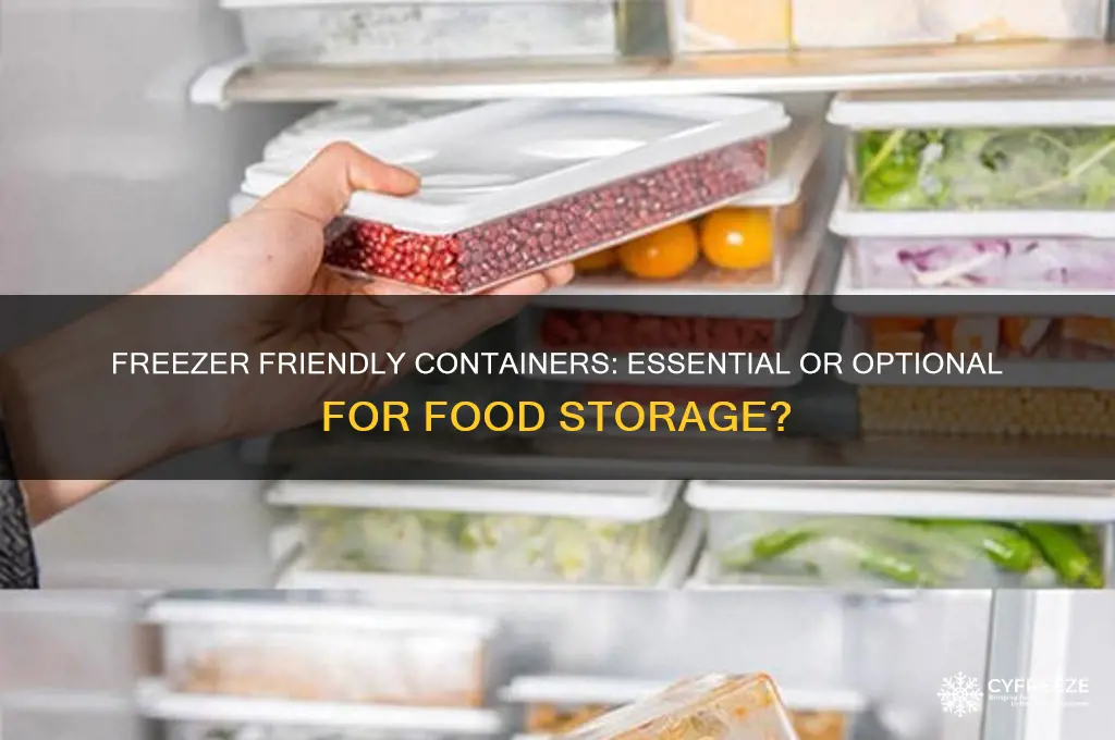 do i need to use a freezer friendly container