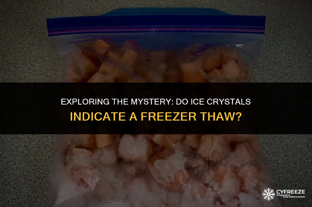 do ice crystals mean freezer did not thaw