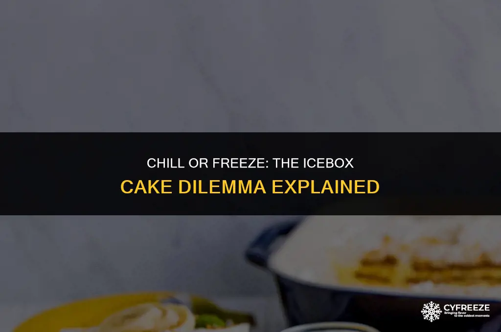 do icebox cakes set up in fridge or freezer