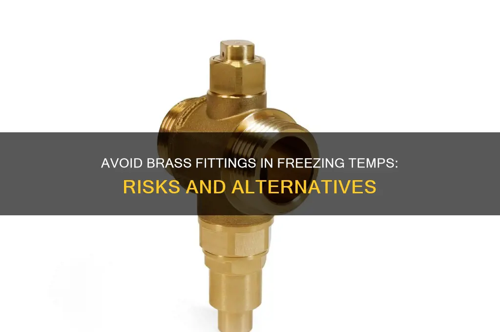 do not use brass fittings below freezing