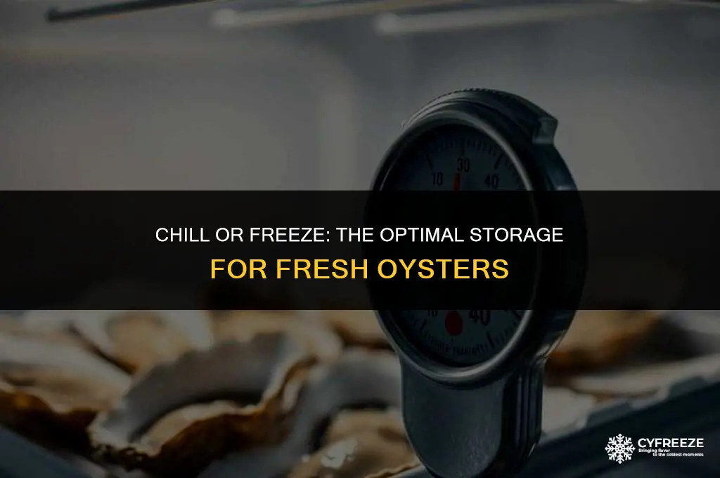 do oysters go in the freezer or fridge