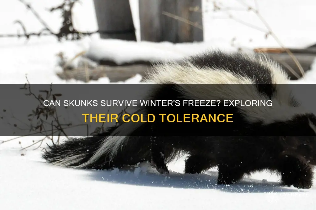 do skunks tolerate freezing temperatures
