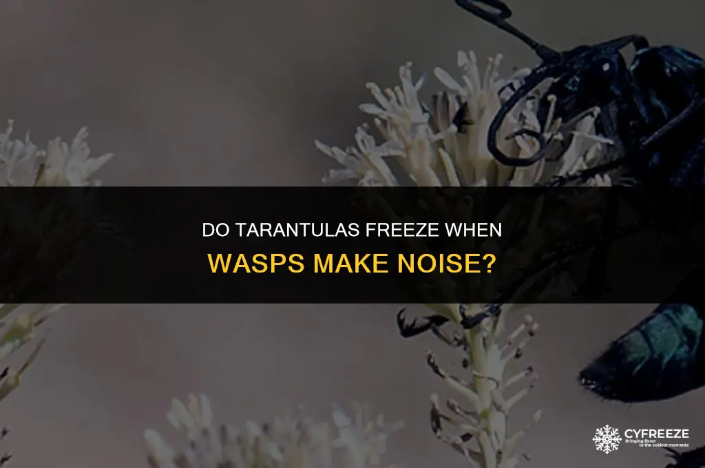 do tarantulas freeze when wasps make noise