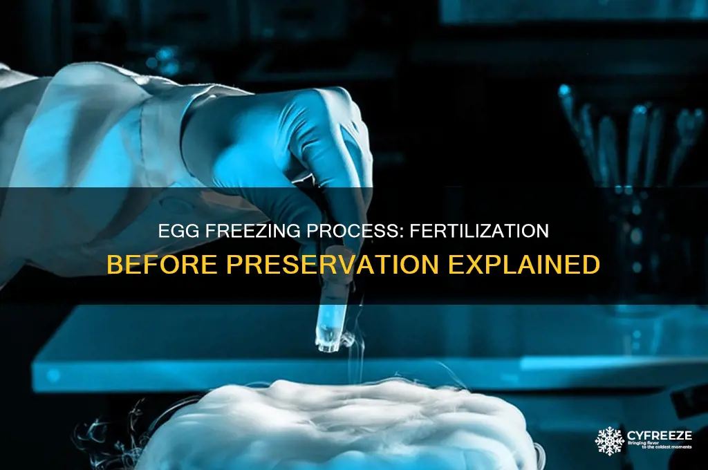 do they fertilize eggs before freezing